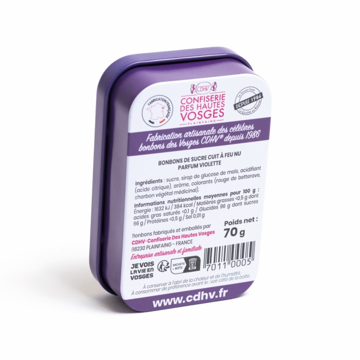 Boite de bonbons à la violette 70g CDHV