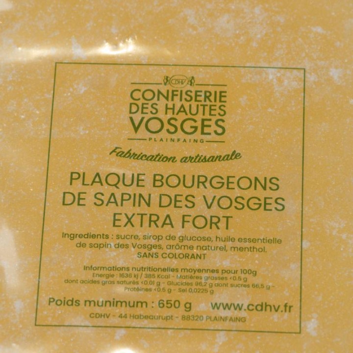 Plaque bonbon bourgeon de Sapin des Vosges CDHV