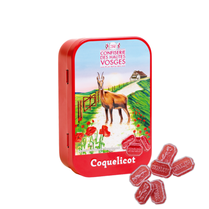Boîte de bonbons au Coquelicot Bonbon des Vosges