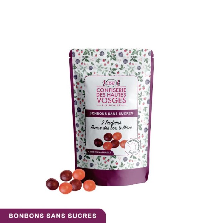 SANS SUCRES : Fraise des bois & Mûre