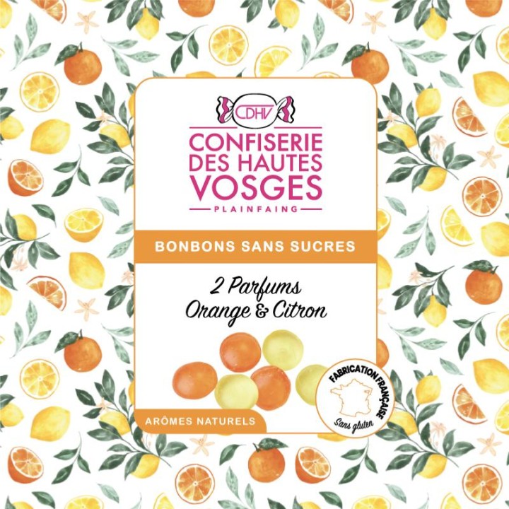 SANS SUCRES : Bonbons Orange & Citron