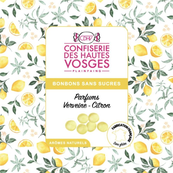 SANS SUCRES : Bonbons Verveine - Citron