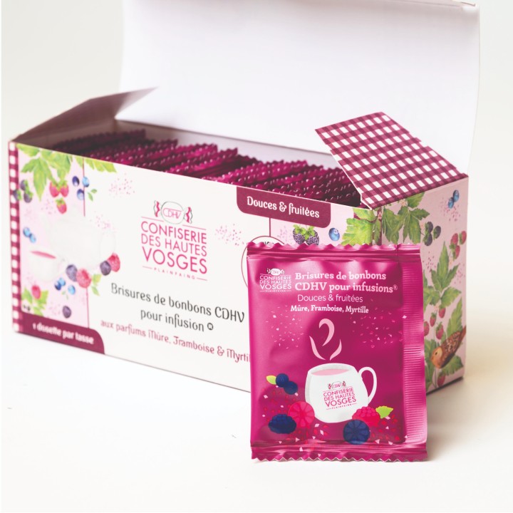 20 dosettes de brisures fruits rouges 160g CDHV
