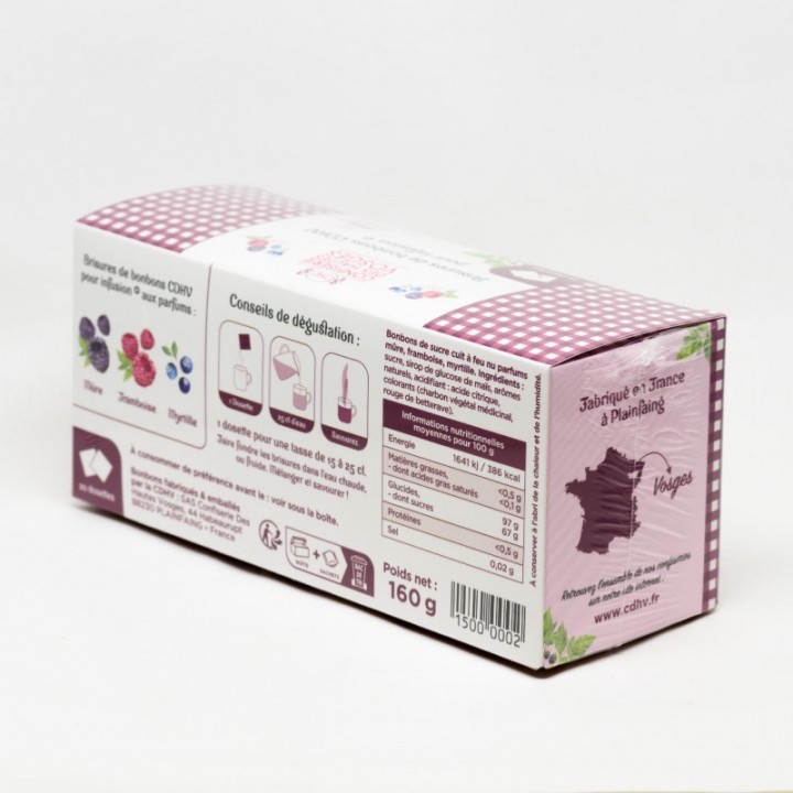 20 dosettes de brisures fruits rouges 160g CDHV
