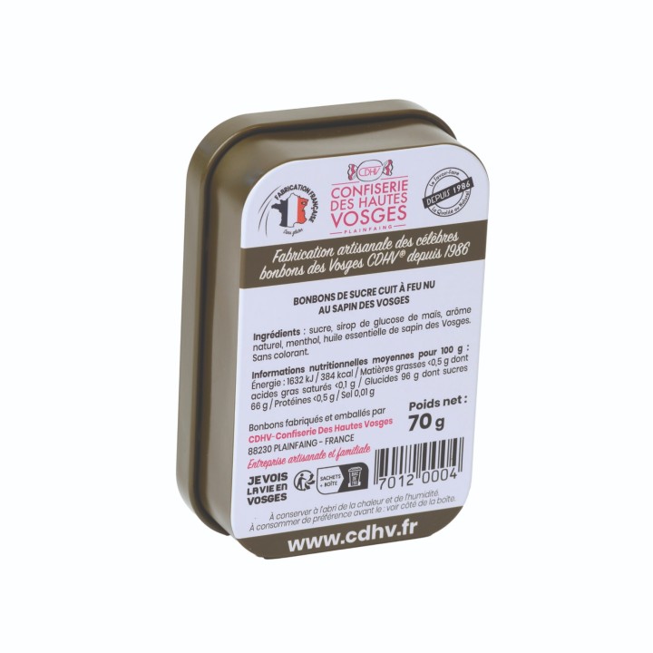 Boîte de poche bonbon au Sapin des Vosges 70g CDHV