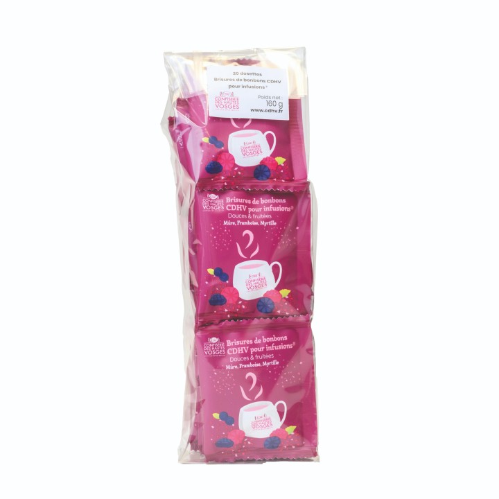 20 dosettes de brisures fruits rouges 160g CDHV