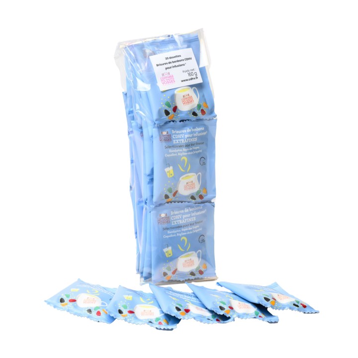 20 dosettes de brisures de bonbons CDHV pour infusions® - EXTRAFINE FORTES - 190 g