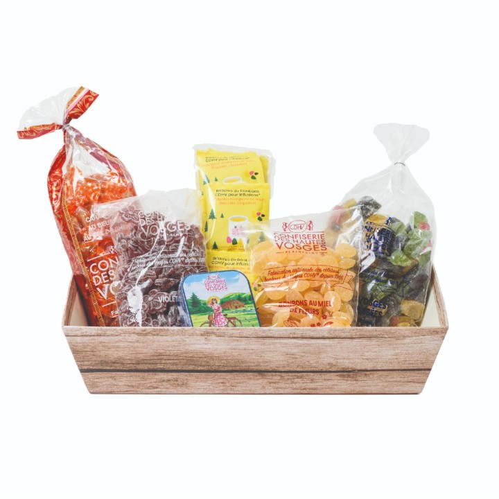 Coffret Trésor de l'Ourson garni de bonbon des Vosges - Confiserie - CDHV