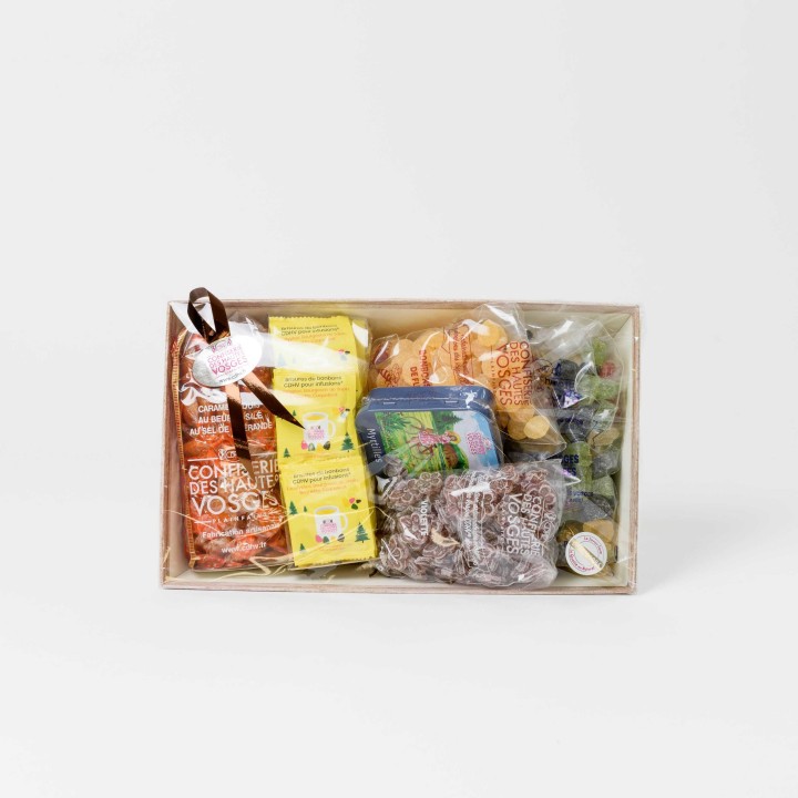 Coffret Trésor de l'Ourson garni de bonbon des Vosges - Confiserie - CDHV