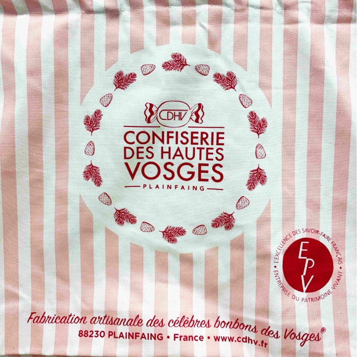 Sac tissu inédit "EPV" rose