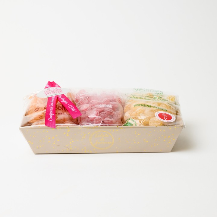 Coffret "Éclats de saveurs" garni des célèbres bonbons des Vosges