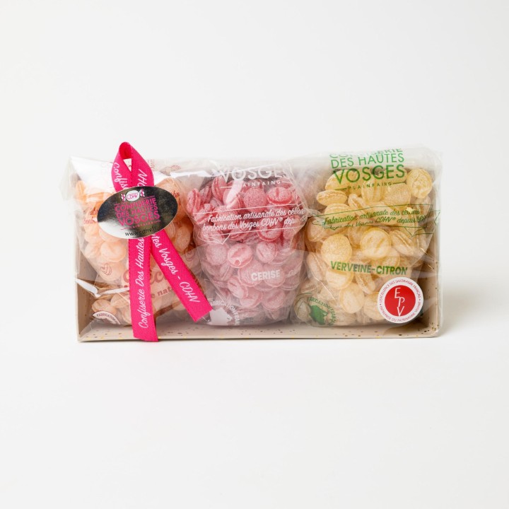 Coffret "Éclats de saveurs" garni des célèbres bonbons des Vosges