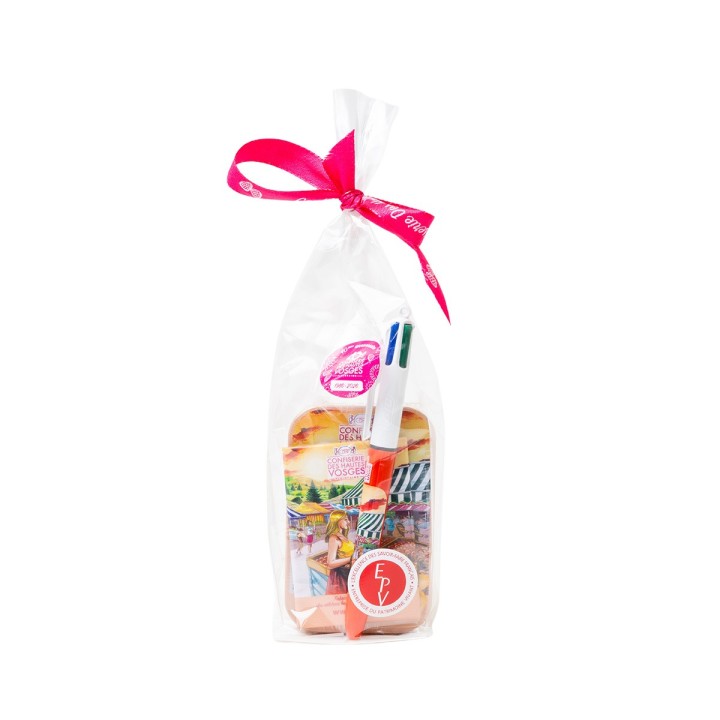 Pack "Peche" - boîte de bonbons + magnet + stylo