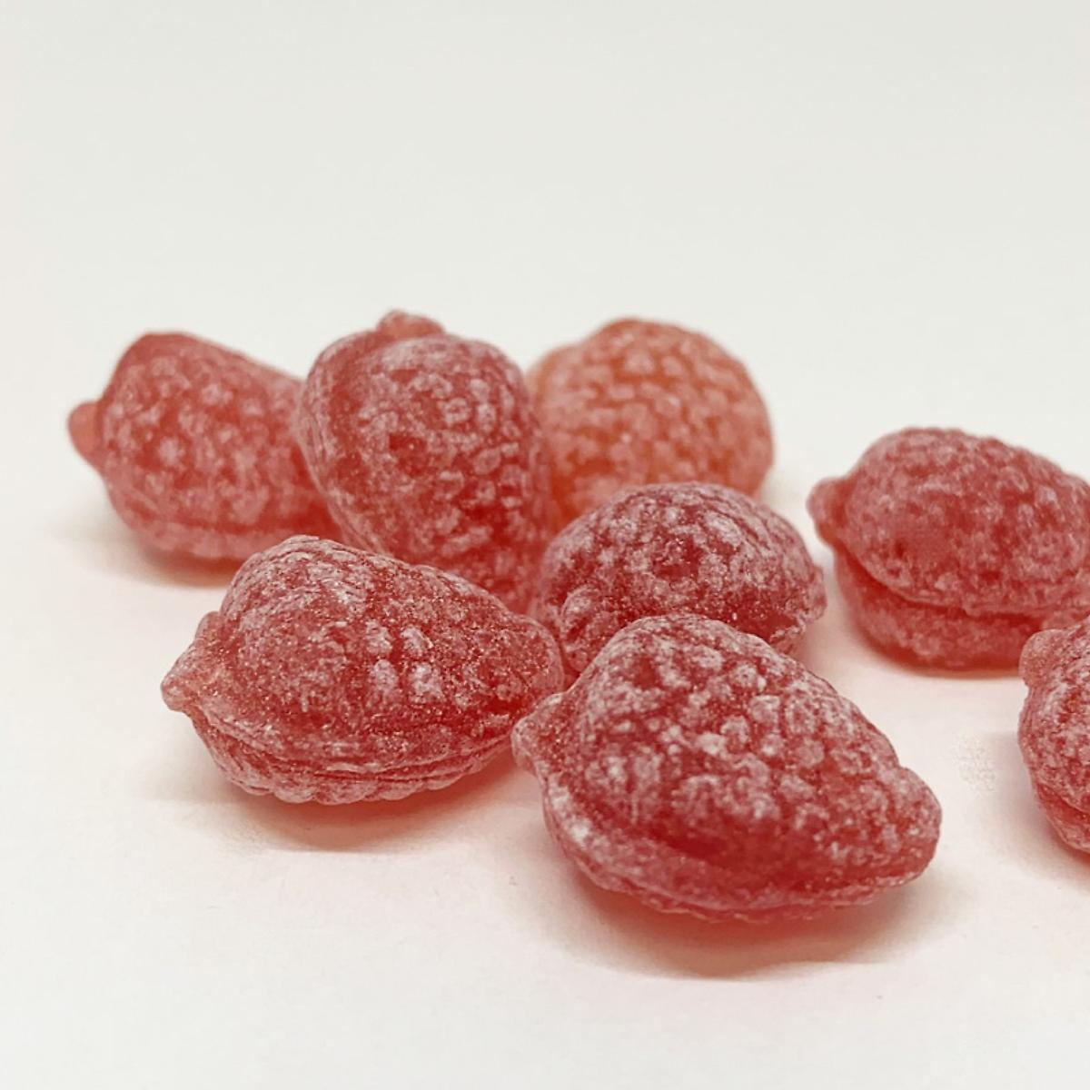 bonbon fraise des bois acidulé