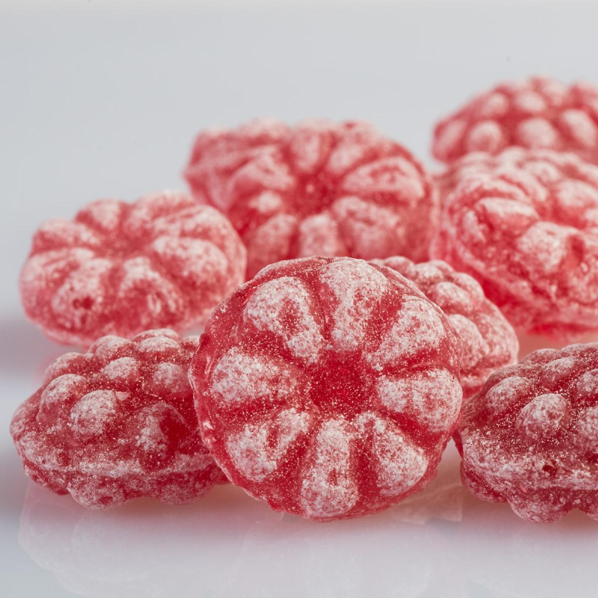 Bonbon ancien boules framboise goût acidulé framboise