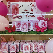 Boîte de bonbons "Bulles Roses" - Framboise 50 g
