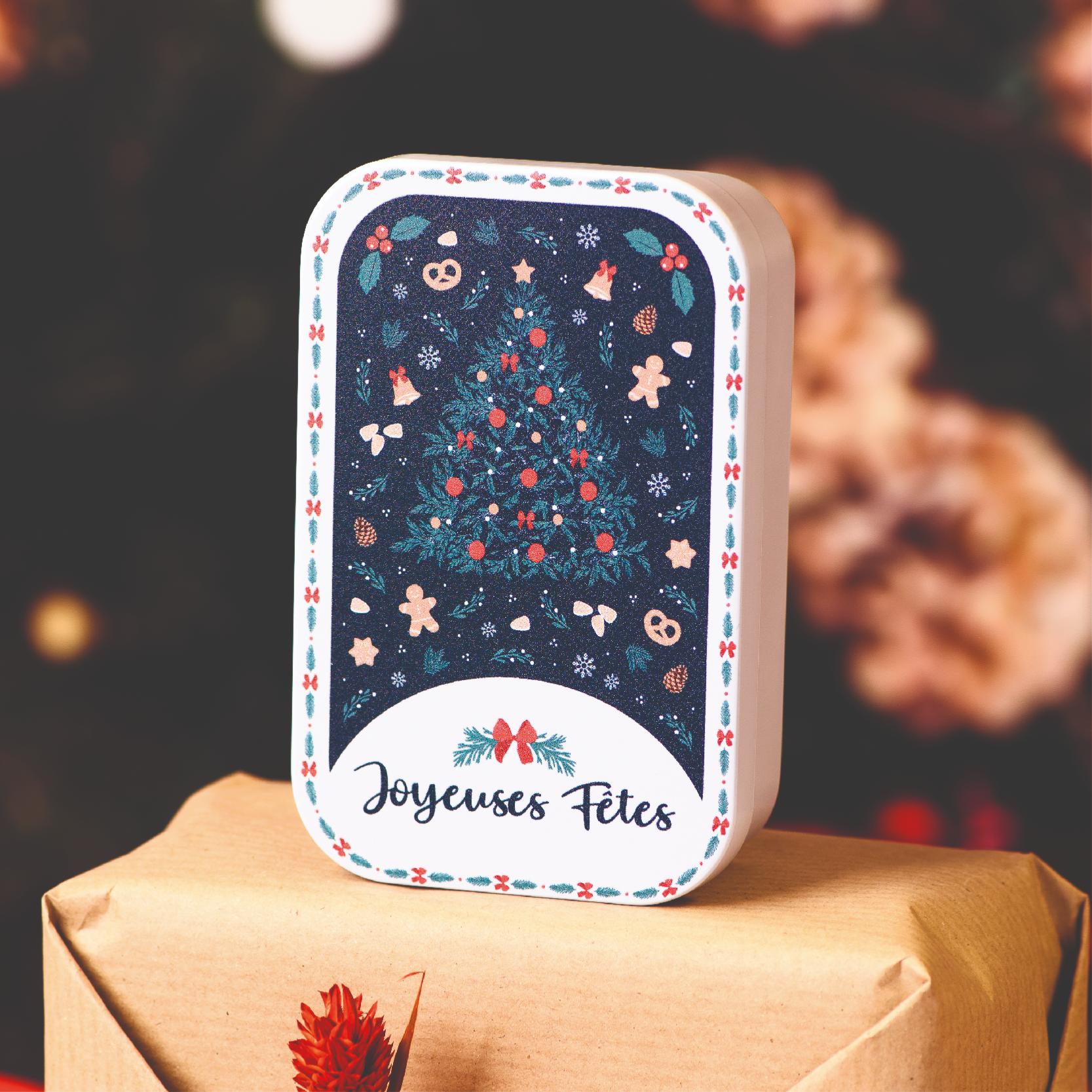 Boîte Sapin de Noël -  bonbons 4 Fleurs