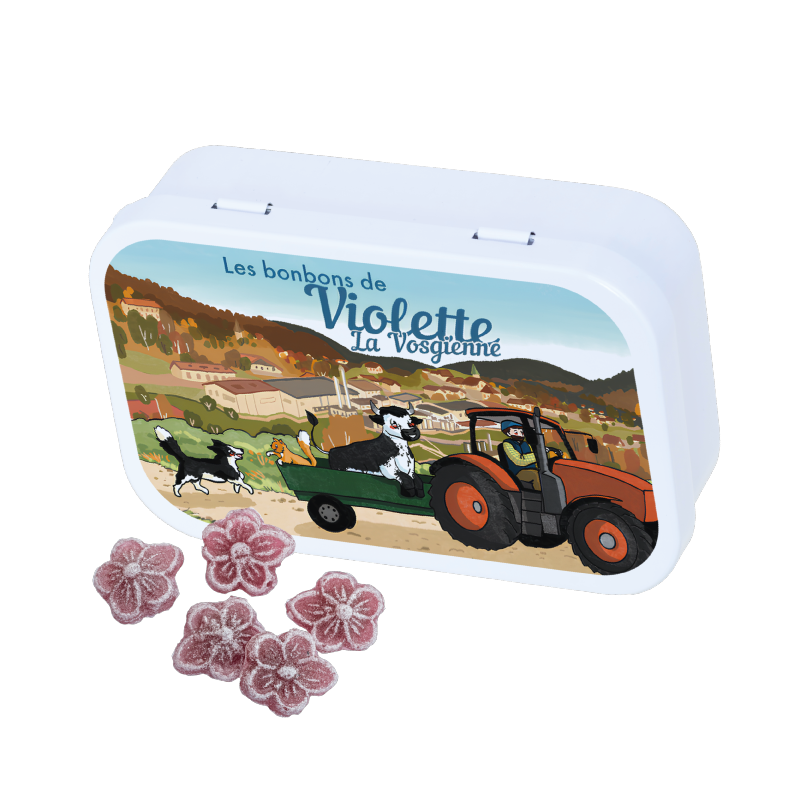 Boîte Violette la vosgienne - fromagerie - parfum Violette