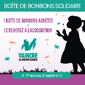 Boîte de bonbons SOLIDAIRE " Vaincre la Mucoviscidose "