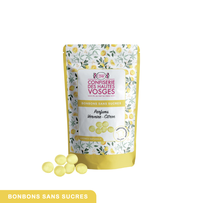 Bonbons sans sucres : Verveine - Citron 100 g