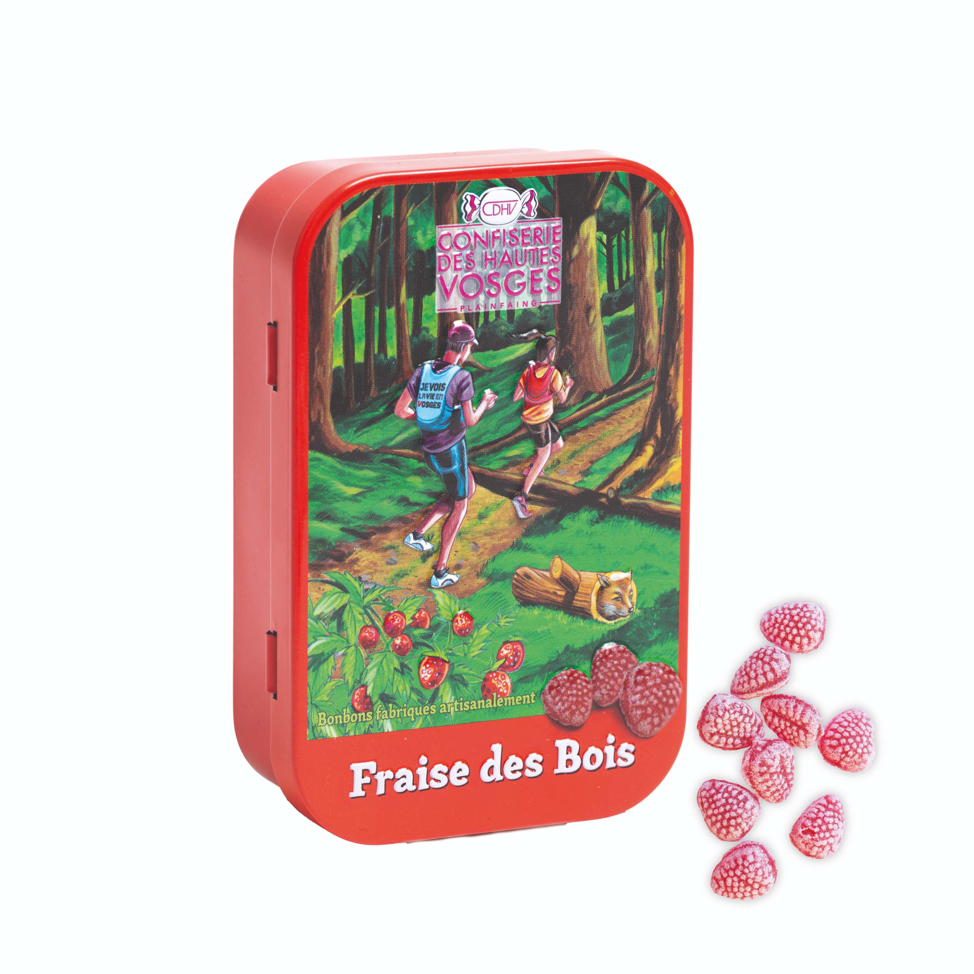 Bote de bonbons Fraise des Bois 70 g