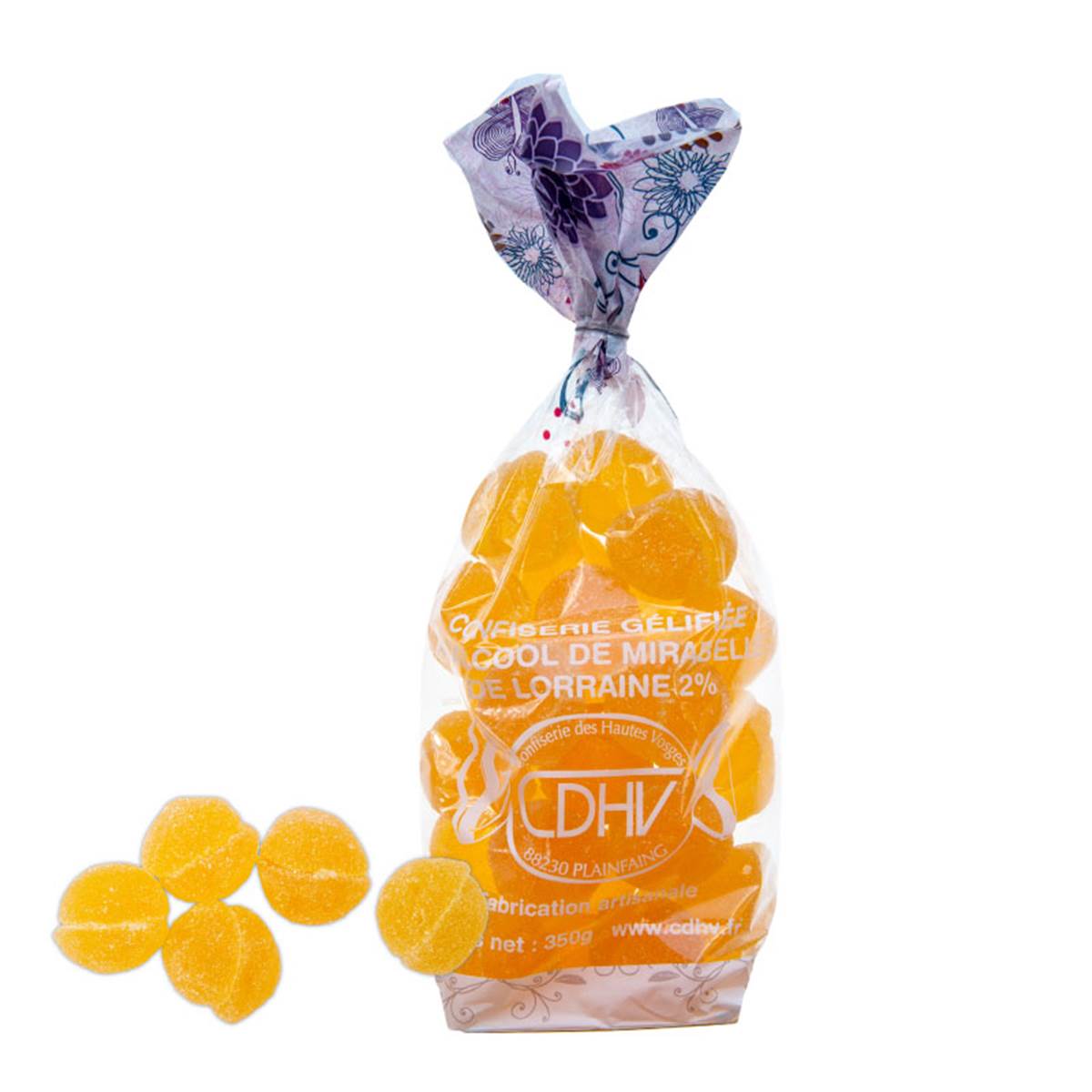 Confiserie gélifiée aromatisée à l'alcool de Mirabelle 350g CDHV