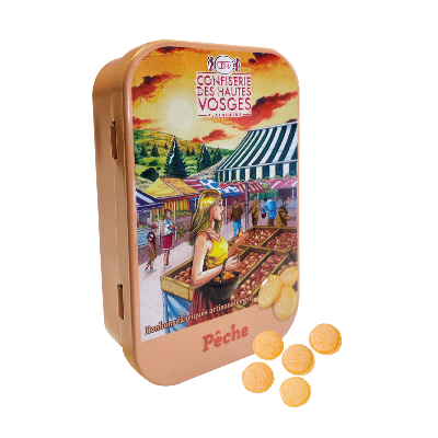 Boîte de bonbons à la pêche 70 g