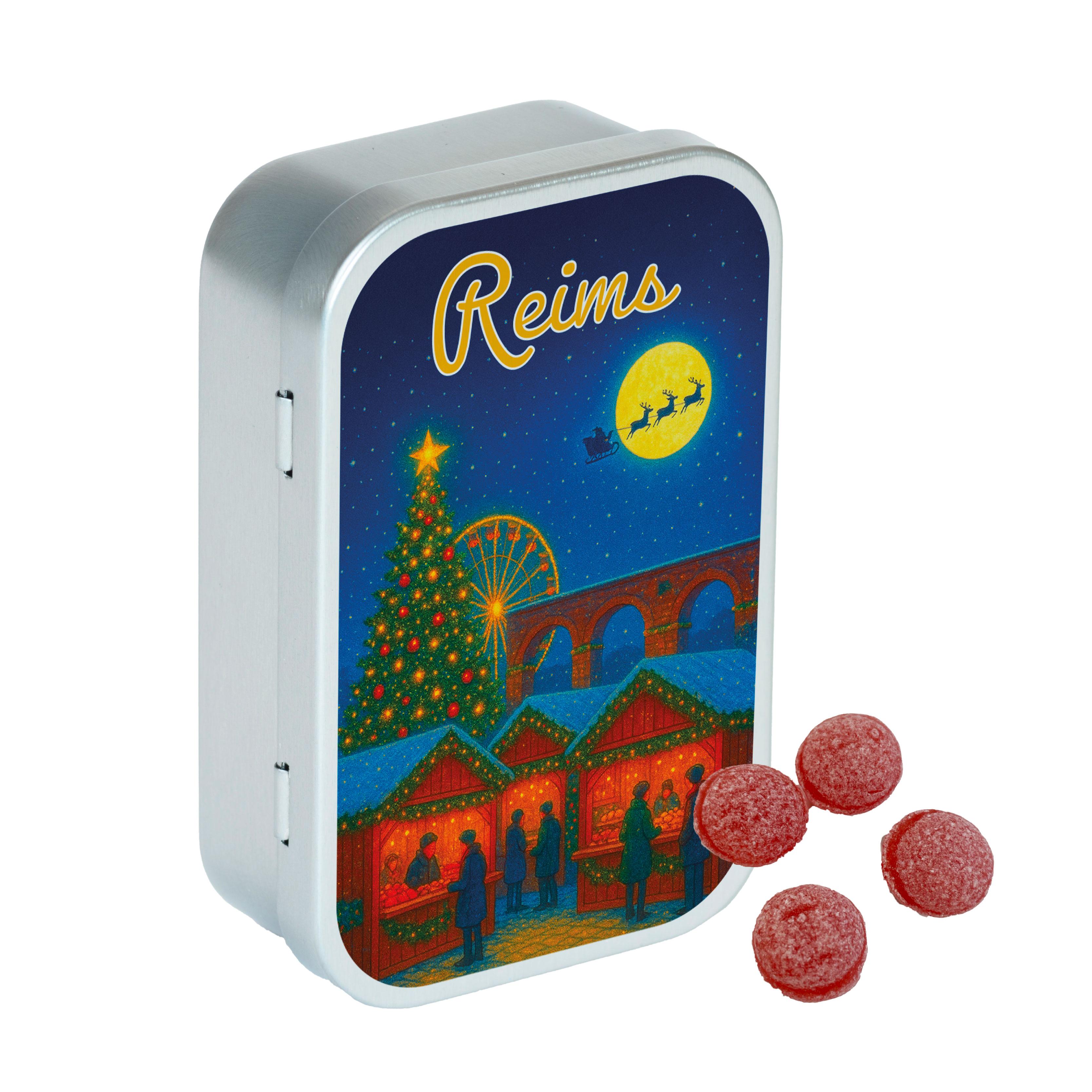 Bote indite March de Nol Reims - bonbon cerise 50g
