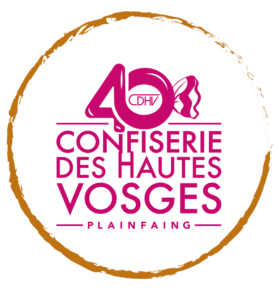 Logo 40 ans CDHV — Confiserie des Hautes-Vosges Plainfaing
