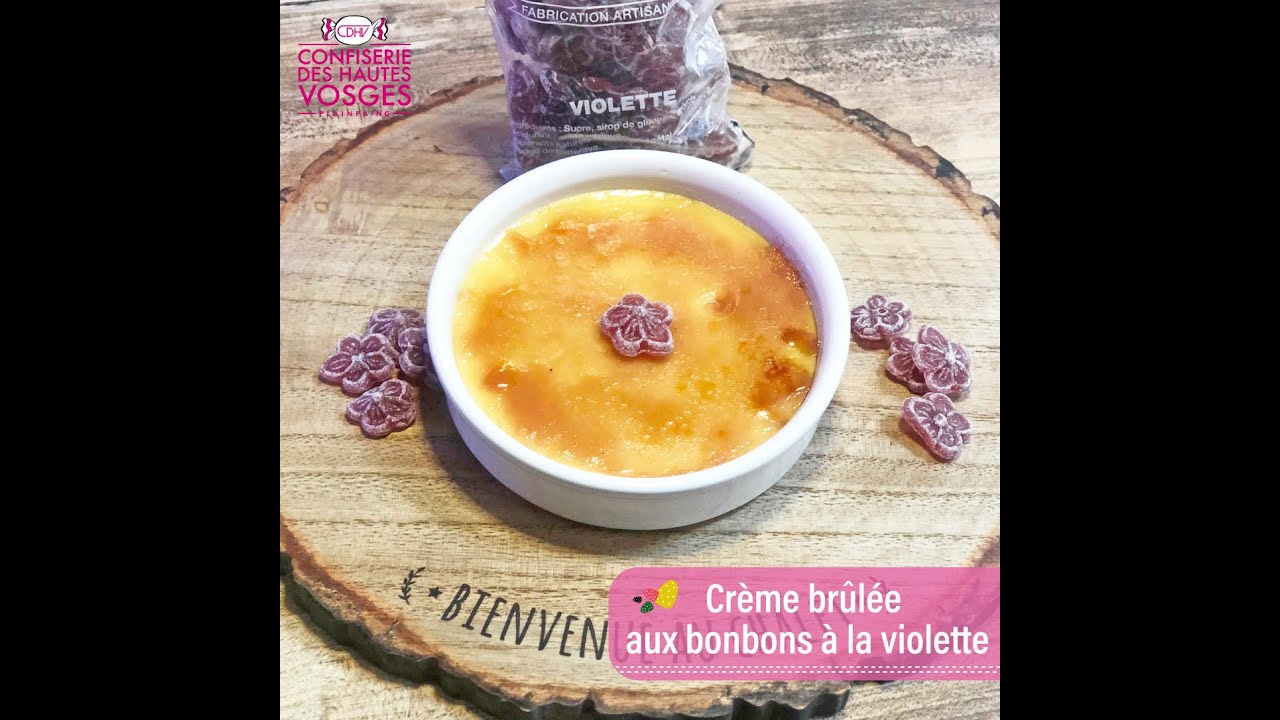 #16 Crème brûlée aux bonbons à la violette