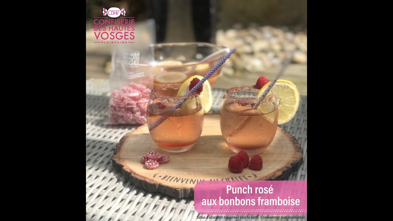 #30 Punch rosé aux bonbons framboise