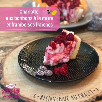 #7 Charlotte aux bonbons à la mûre et framboises fraîches